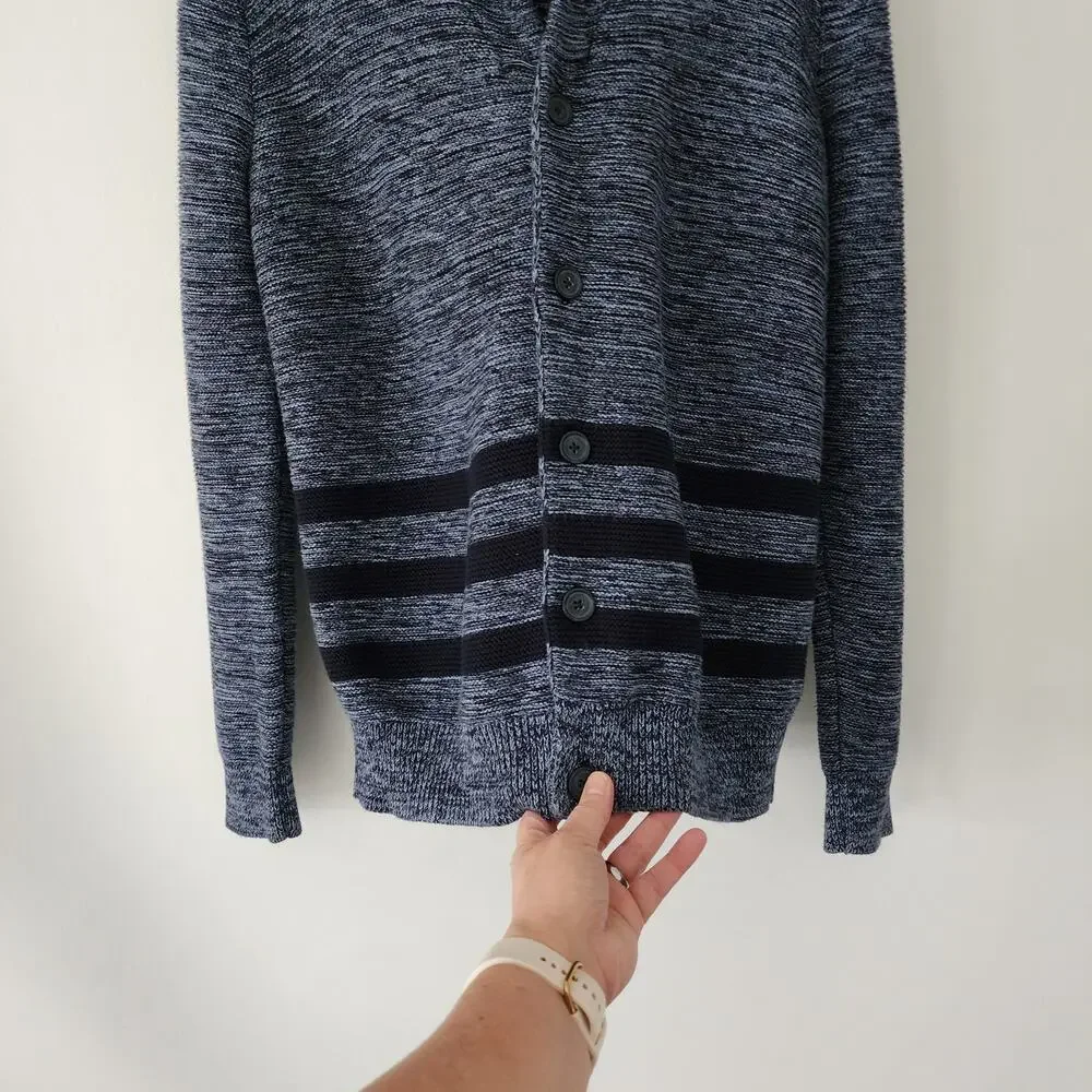 Banana Republic outlet blue cardigan stripes mens size M‎